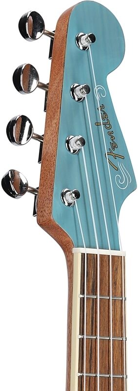 Fender Dhani Harrison Acoustic-Electric Ukulele (with Gig Bag), Turquoise, USED, Blemished, Headstock Left Front