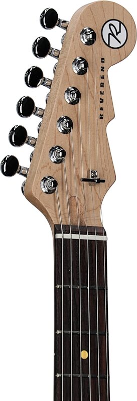 Reverend Crosscut Electric Guitar, Midnight Black, Rosewood Fretboard, Headstock Left Front