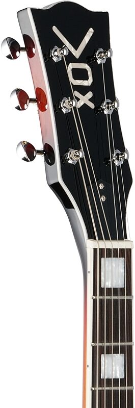 Vox Bobcat V90 Semi-hollowbody Electric Guitar (with Case), Sunburst, Headstock Left Front