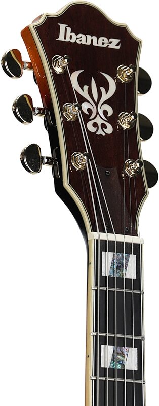 Ibanez Artstar AS113 Electric Guitar (with Case), Brown Sunburst, Headstock Left Front