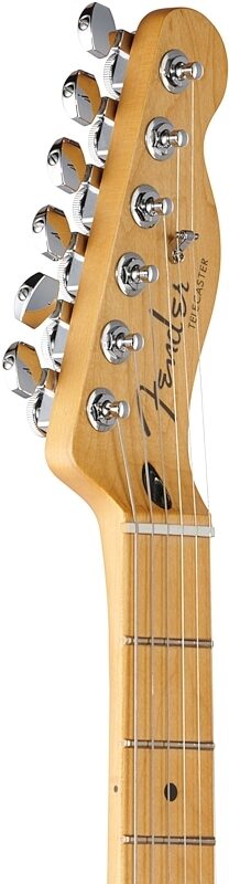 Fender Player Plus Nashville Telecaster Electric Guitar, Maple Fingerboard (with Gig Bag), Butterscotch, Headstock Left Front