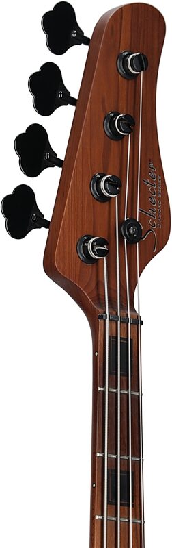 Schecter J-4 Exotic Electric Bass, Faded Vintage Sunburst, Blemished, Headstock Left Front