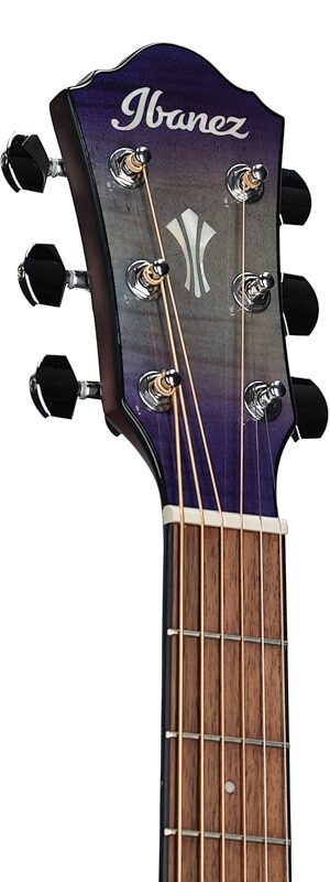 Ibanez AEG70 Acoustic-Electric Guitar, Purple Iris High Gloss, Headstock Left Front
