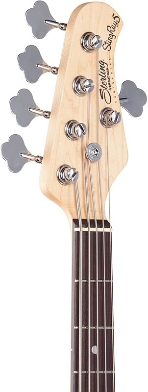 Sterling by Music Man StingRay 5 Electric Bass, 5-String, Walnut Satin, Blemished, Headstock Left Front