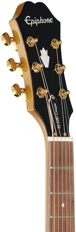 Epiphone J-200 EC Studio Parlor Acoustic-Electric Guitar, Vintage Natural, Blemished, Headstock Left Front