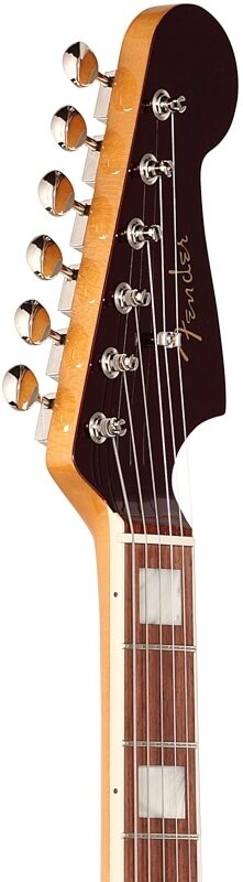 Fender Troy Van Leeuwen Jazzmaster Electric Guitar (with Case), Oxblood, Headstock Left Front