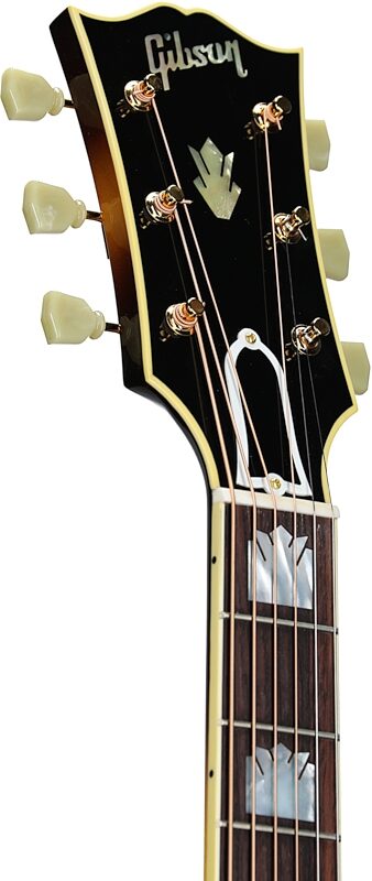 Gibson SJ-200 Original Jumbo Acoustic-Electric Guitar (with Case), Vintage Sunburst, Headstock Left Front