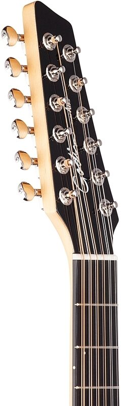 Godin A12 Acoustic-Electric Guitar, 12-String (with Gig Bag), Natural, Headstock Left Front
