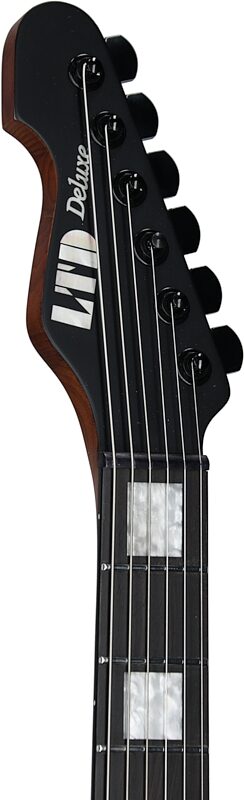 ESP LTD XJ-1HT Electric Guitar, Black Blast, Headstock Left Front