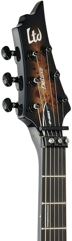 ESP LTD H-1001FR Electric Guitar, Black Natural Fade, Blemished, Headstock Left Front