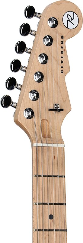 Reverend Flatroc Electric Guitar, Rock Orange, Roasted Maple Fretboard, Headstock Left Front