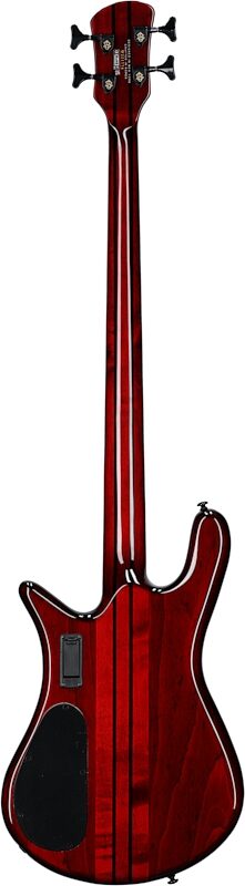 Spector NS Dimension Multi-Scale 4-String Bass Guitar (with Bag), Inferno Red Gloss, Serial Number 21W221774, Full Straight Back