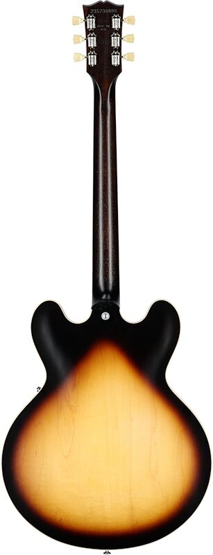 Gibson ES-335 Dot Satin Electric Guitar (with Case), Vintage Burst, Serial Number 235230008, Full Straight Back