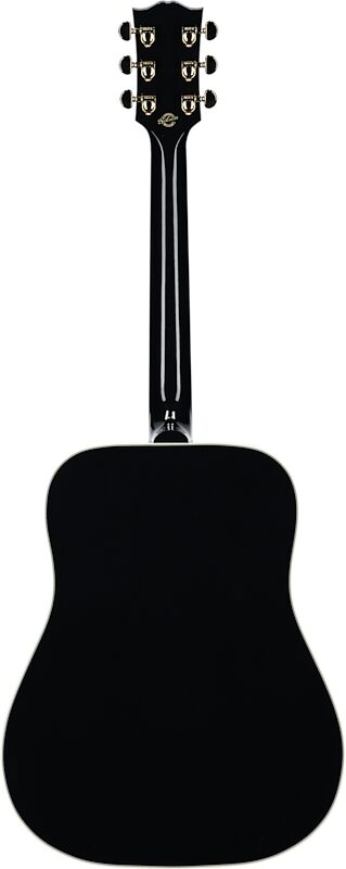 Gibson Hummingbird Custom Acoustic-Electric Guitar (with Case), Ebony, Serial Number 20604015, Full Straight Back
