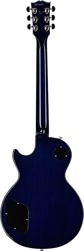 Gibson Les Paul Standard 60s Custom Color Electric Guitar, Figured Top (with Case), Blueberry Burst, Serial Number 211540096, Full Straight Back