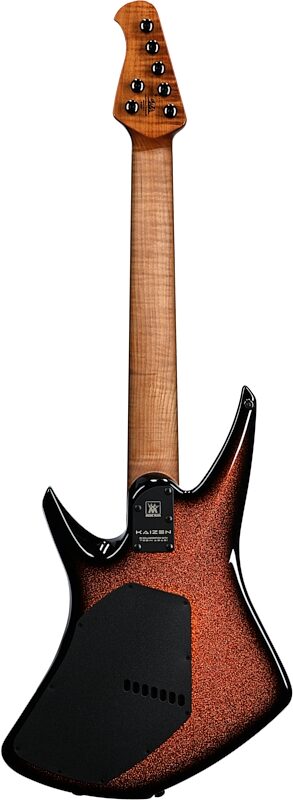 Ernie Ball Music Man Kaizen 7 Electric Guitar (with Case), Ember Burst, Serial Number S10101, Full Straight Back