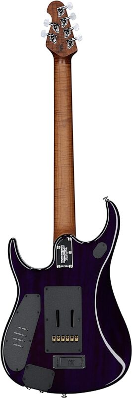 Ernie Ball Music Man John Petrucci JP15 Electric Guitar (with Gig Bag), Purple Nebula Flame, Serial Number H07368, Full Straight Back