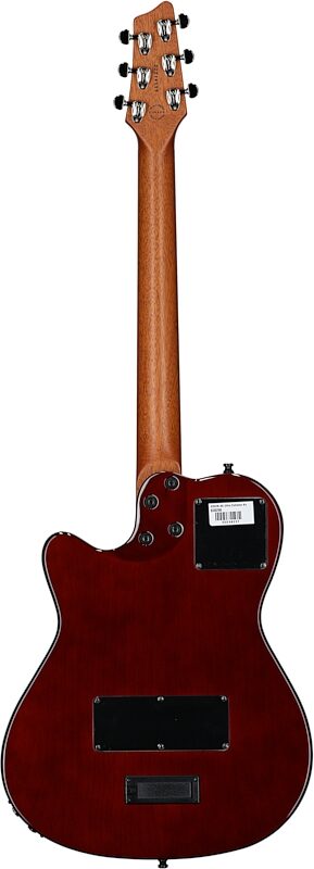 Godin A6 Ultra Extreme Electric Guitar (with Gig Bag), Koa, Serial Number 22214117, Full Straight Back