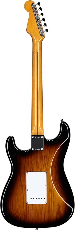 Fender 70th Anniversary American Vintage II 1954 Stratocaster Electric Guitar (with Case), 2-Color Sunburst, Serial Number V704164, Full Straight Back