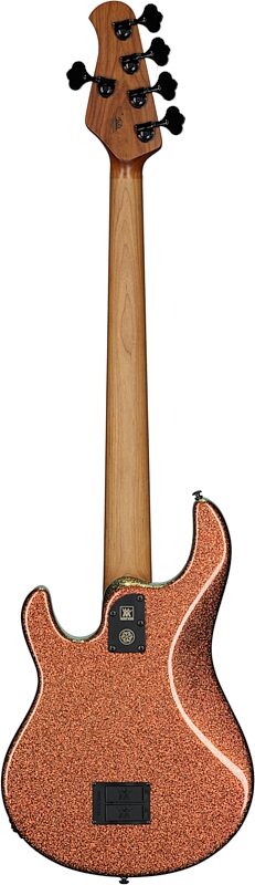 Ernie Ball Music Man DarkRay 5 Electric Bass Guitar (with Case), Gold Bar, Serial Number S11876, Full Straight Back