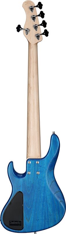 Sadowsky MetroLine 24-fret Modern Bass, 5-String (with Gig Bag), Ocean Blue, Serial Number SML F 004385-24, Full Straight Back