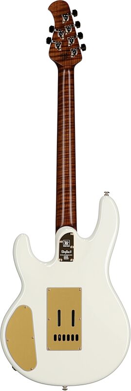 Ernie Ball Music Man StingRay II Cory Wong Deluxe Electric Guitar, Pearl White, Serial Number S12049, Full Straight Back