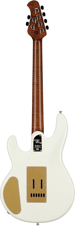 Ernie Ball Music Man StingRay II Cory Wong Deluxe Electric Guitar, Pearl White, Serial Number S12339, Full Straight Back