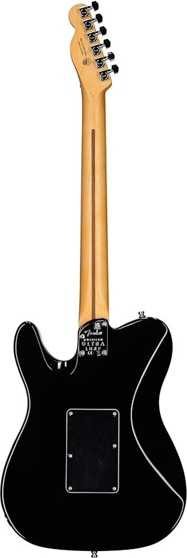 Fender American Ultra Luxe Telecaster FR HH Electric Guitar (with Case), Mystic Black, USED, Blemished, Full Straight Back