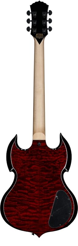 Wylde Audio Barbarian Electric Guitar, Left-Handed, Blood Raven, Full Straight Back