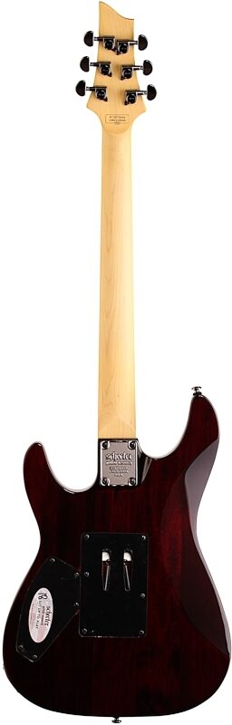 Schecter Omen Extreme 6 FR Electric Guitar with Floyd Rose, Black Cherry, Full Straight Back