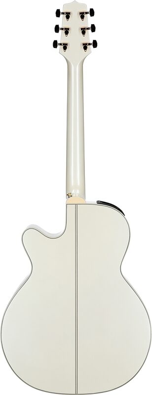 Takamine GN37CE Acoustic-Electric Guitar (with Gig Bag), Pearl White, Full Straight Back