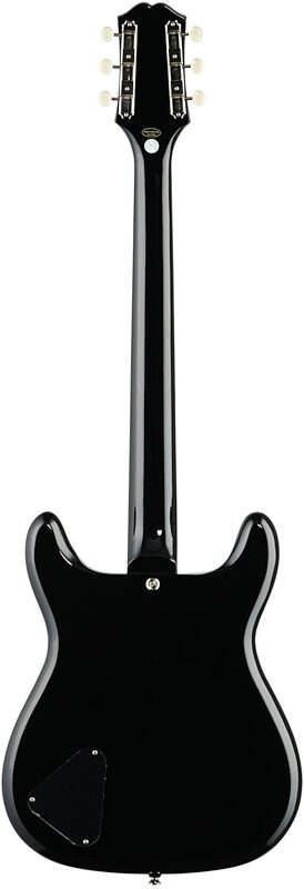 Epiphone Coronet Electric Guitar, Ebony, Full Straight Back