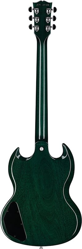 Gibson SG Standard Custom Color Electric Guitar (with Soft Case), Transparent Teal, Full Straight Back