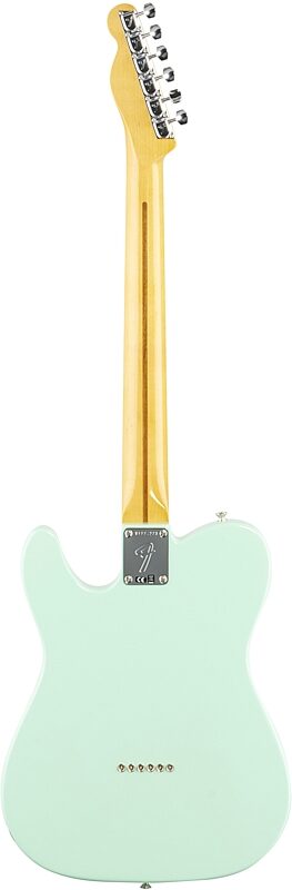 Fender American Original '60s Telecaster Thinline Electric Guitar, Maple Fingerboard (with Case), Surf Green, Full Straight Back