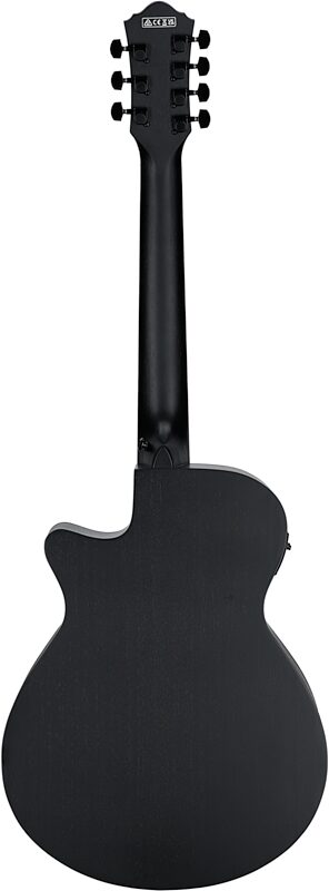 Ibanez AEG721 Acoustic-Electric Guitar, Black Out, Full Straight Back