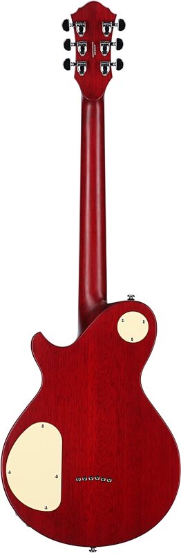 Michael Kelly Patriot Decree SB Slim Body Open Pore Electric Guitar, Transparent Red, Full Straight Back