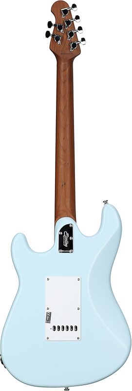 Sterling by Music Man CT50 Cutlass HSS Electric Guitar, Daphne Blue Satin, Full Straight Back