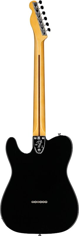Fender American Vintage II 1977 Telecaster Custom Electric Guitar, Maple Fingerboard (with Case), Black, Full Straight Back