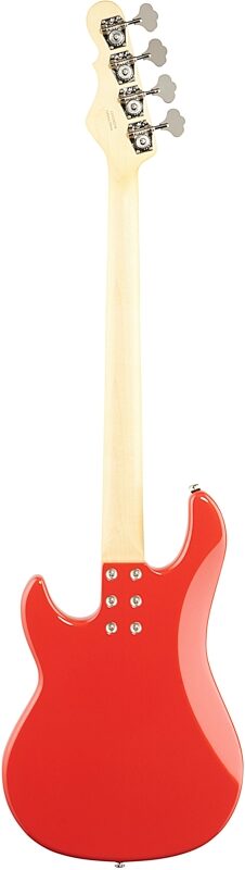 G&L Fullerton Deluxe LB-100 Bass Guitar (with Gig Bag), Fullerton Red, Full Straight Back