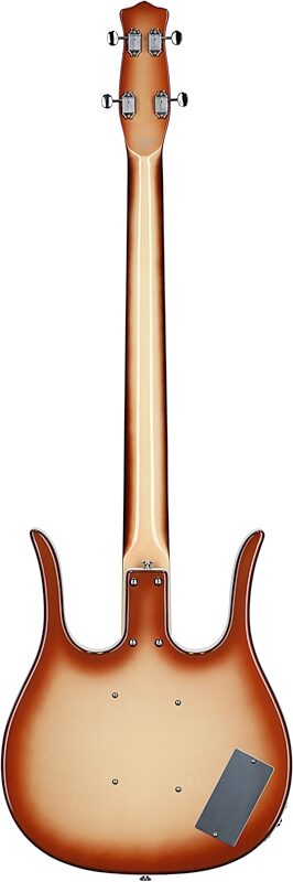 Danelectro Longhorn Short-Scale Electric Bass, Left-Handed, Copperburst, Full Straight Back