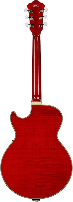 Ibanez GB10SE George Benson Electric Guitar (with Case), Sapphire Red, Full Straight Back