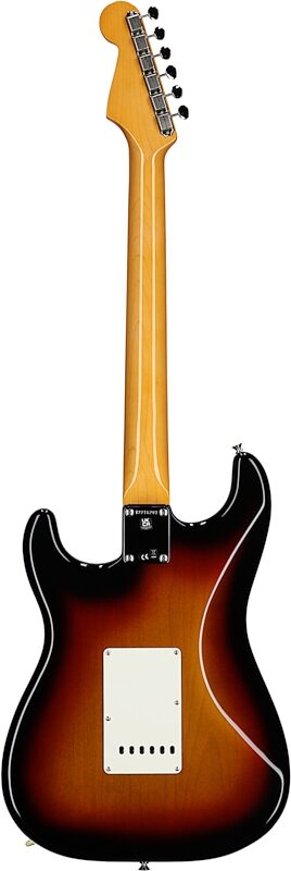 Fender American Vintage II 1961 Stratocaster Electric Guitar, Rosewood Fingerboard (with Case), 3-Color Sunburst, Full Straight Back