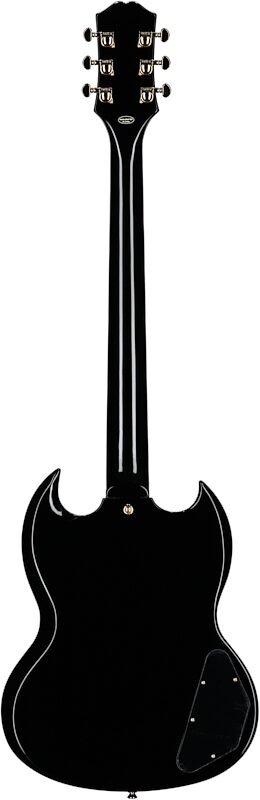 Epiphone Inspired by Gibson SG Custom Electric Guitar, Left-Handed (with Gig Bag), Ebony, Full Straight Back