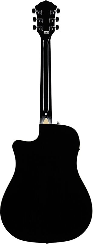 Fender FA-125CE Acoustic-Electric Guitar, Black, Full Straight Back