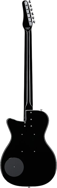 Danelectro '56 Baritone Electric Guitar, Black, Full Straight Back