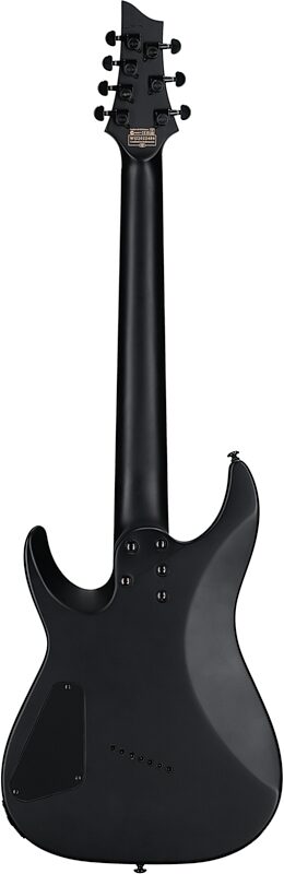 Schecter Damien-7 Multiscale Electric Guitar, 7-String, Satin Black, Full Straight Back