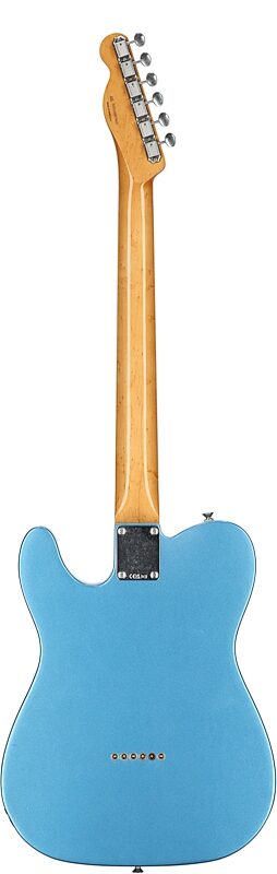 Fender Limited-Edition Vintera II Road Worn '60s Telecaster Rosewood Fingerboard Electric Guitar (with Gig Bag), Lake Placid Blue, Full Straight Back