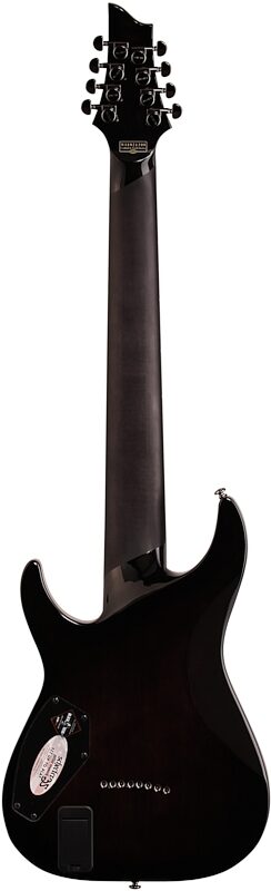 Schecter Hellraiser Hybrid C-8 Electric Guitar, 8-String, Transparent Black Burst, Full Straight Back