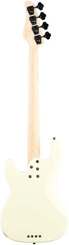 Schecter P-4 Bass Guitar, 4-String, Ivory, Full Straight Back