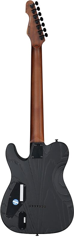 ESP LTD TE-1007 Baritone Electric Guitar, Black Blast, Full Straight Back